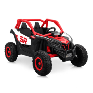 Carro eléctrico infantil todoterreno 12V doble motor (Rojo)