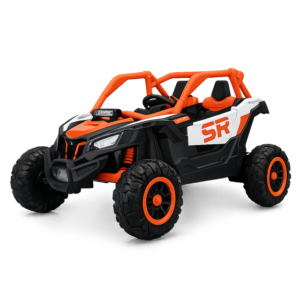 Carro eléctrico infantil todoterreno 12V doble motor (Naranja)
