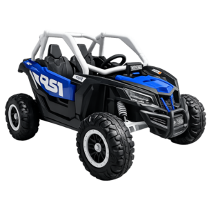 Carro eléctrico infantil todoterreno 12V doble motor (Azul)
