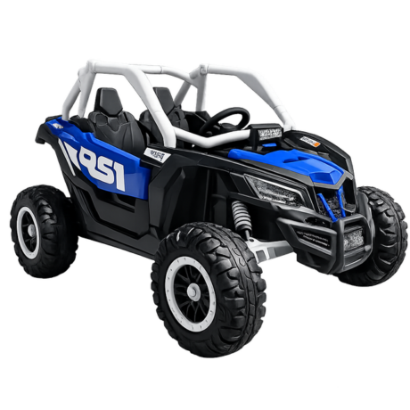 Carro eléctrico infantil todoterreno 12V doble motor (Azul)